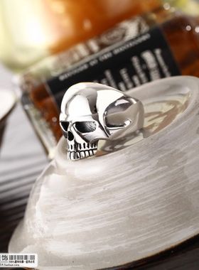 泰国纯银朋克风骷髅戒指