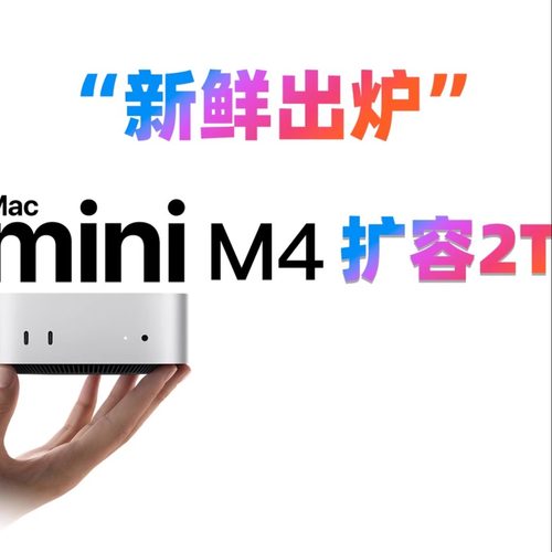 苹果 Apple Mac Mini M4 24G + 2T/1T定制扩容版 AI主机