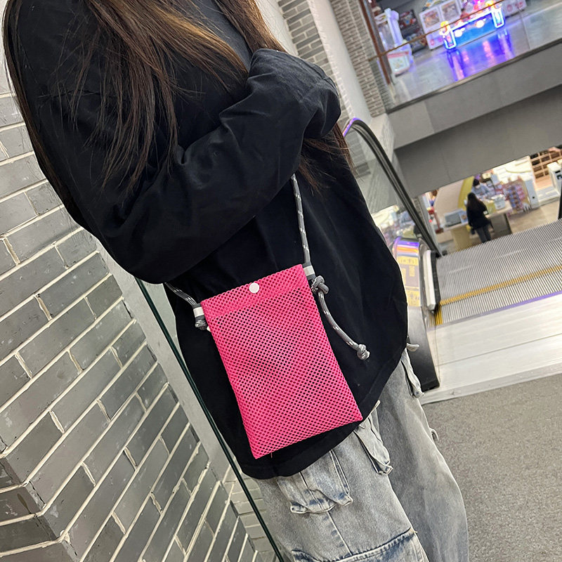 网布听力机单肩包不隔音透音手机包斜挎包小挎包小背包小包包女包图片