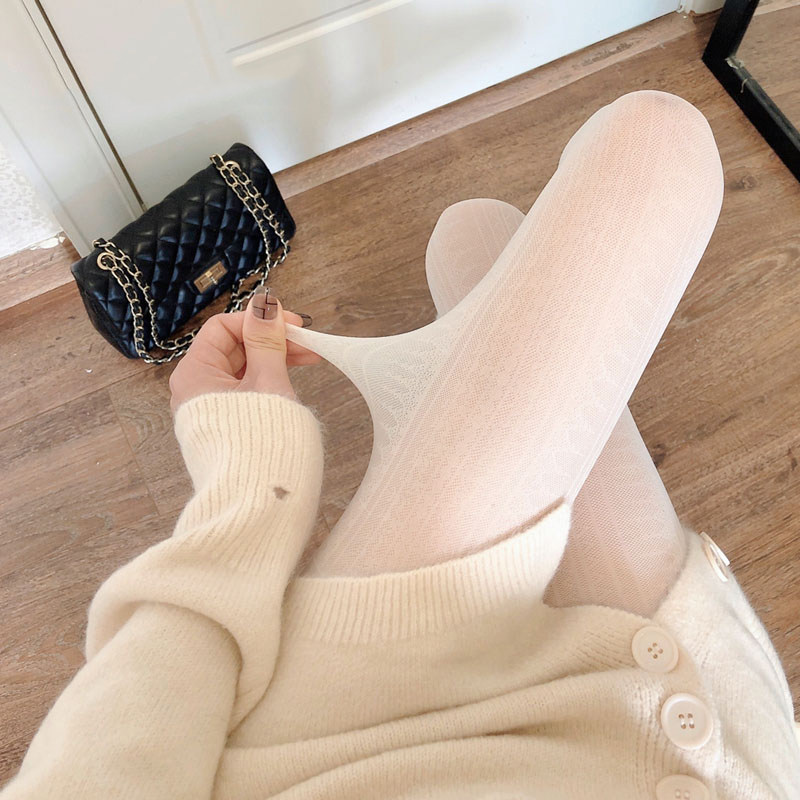 日本高端春夏季洛丽塔日系白色丝袜蕾丝白色连裤袜女性感黑丝袜