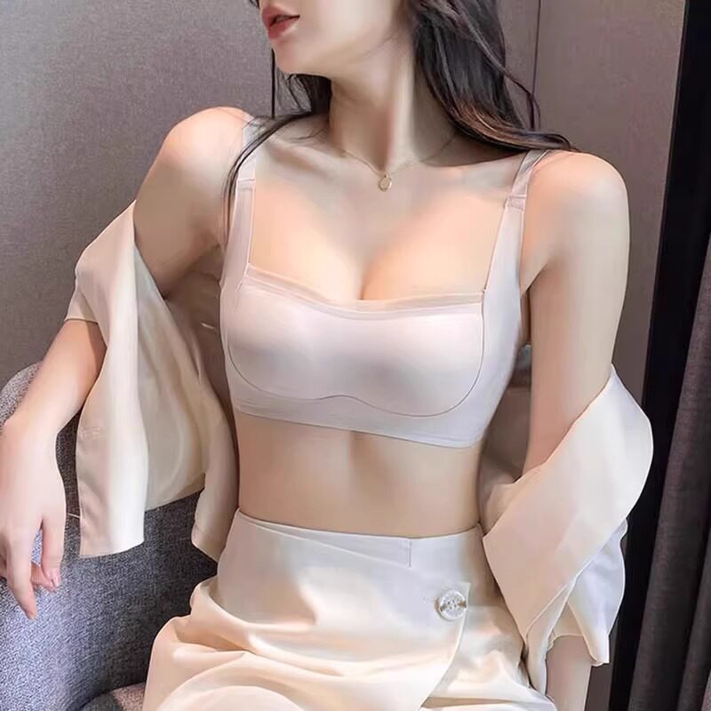 维多利亚无痕抹胸内衣女小胸聚拢收副乳胸罩防下垂防外扩文胸套装