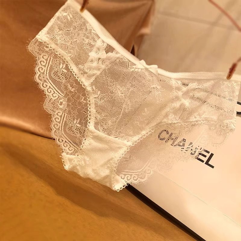 维多利亚女生蕾丝内裤女2025新款性感透明高级纯棉诱惑女士短裤