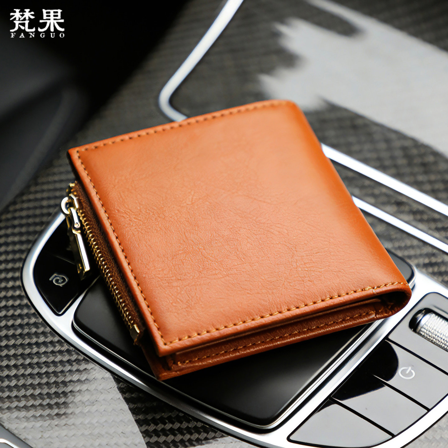 植鞣牛皮钱包男女简约轻薄小钱包多卡位真皮钱夹手工复古皮夹卡包