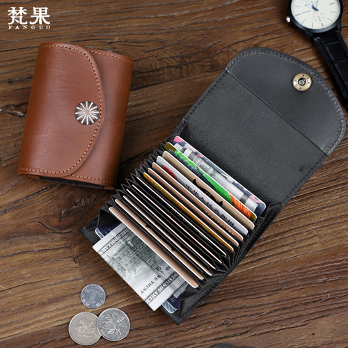 手工牛皮复古时尚零钱卡包