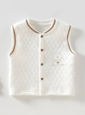 婴幼儿马夹纯棉无骨保暖夹棉上衣
