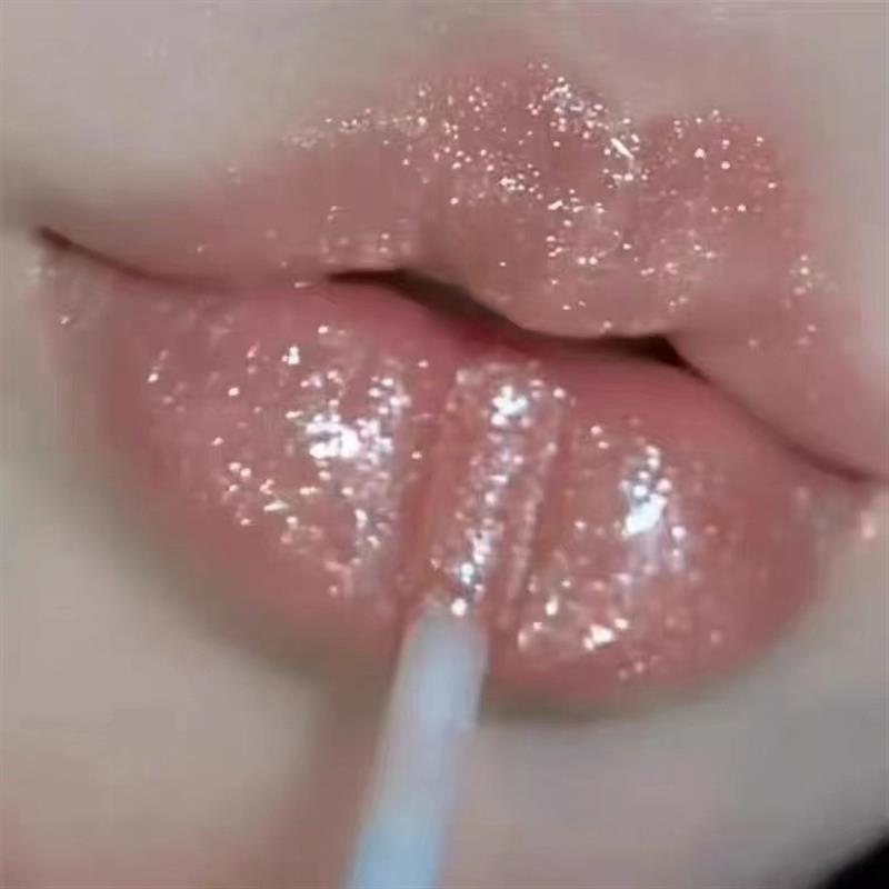 法国带闪镜面珠光爆闪唇蜜唇油彩唇釉水光嘟嘟唇保湿滋润细闪口红