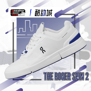 Roger 3MD11470629 The 白蓝 男子低帮运动网球鞋 昂跑 Spin