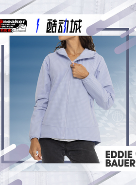 Eddie Bauer 女款连帽格子绒抓绒衣R2平替保暖透气轻薄EB010799