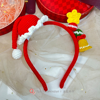 清越发箍纯棉节日手工钩织