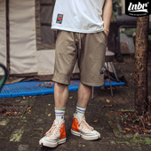 休闲运动短裤 男潮牌高街宽松美式 潮流五分裤 LNBR熊電夏季 加大码