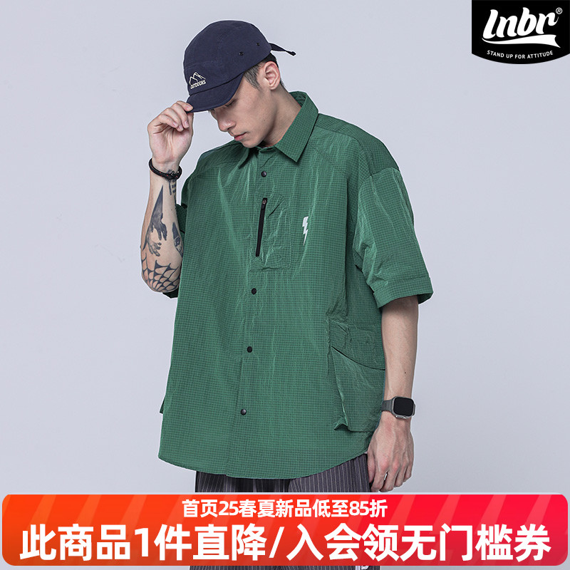 加大oversized休闲短袖衬衫