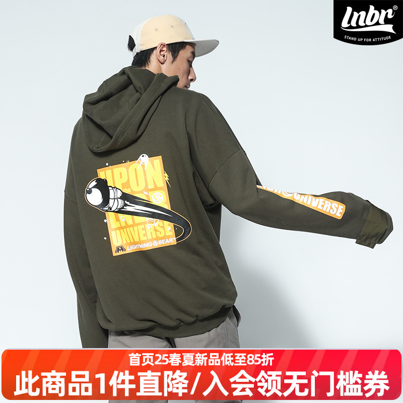 连帽原创漫画大码oversize风卫衣