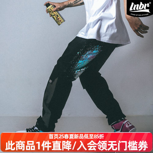 涂鸦印花长裤艺术家联名工装
