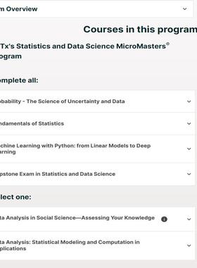 MIT SDS mit data science micromaster 课程辅导 一条龙服务 90%
