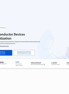 留学必备 Semiconductor Devices coursera 高级课程 材料专业