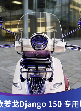 适用于标致姜戈TT150 Django150 风挡前挡风玻璃改装挡风板挡雨板