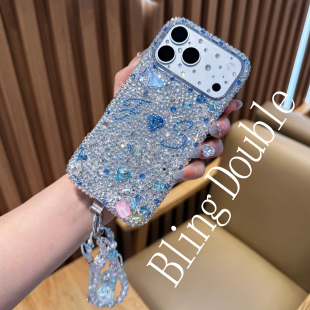 闺蜜朋友姓名iPhone18ProMax水钻手机壳苹果17适用16plus潮15字母