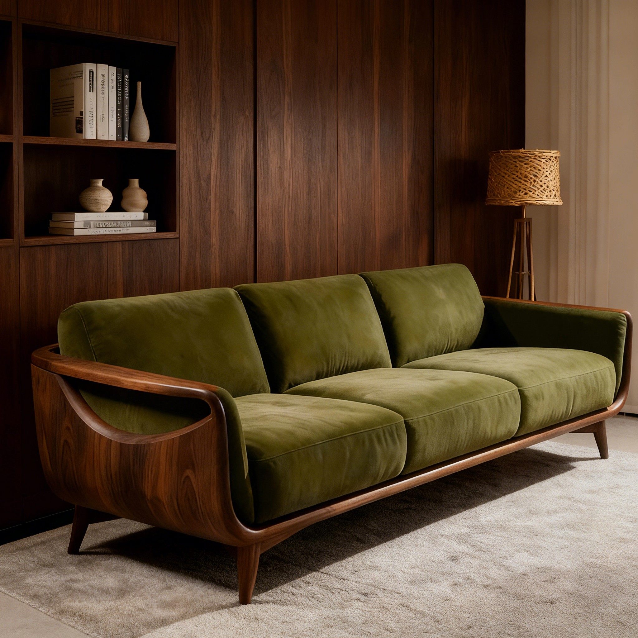 新中式实木沙发2026新款现代简约高端黑胡桃木布艺直排三人位沙发