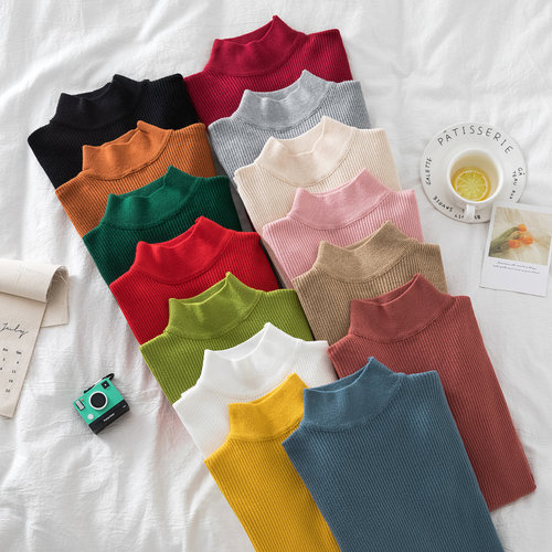 半高领紧身显瘦新款内搭套头毛衣