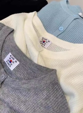 2025春秋季新款纯色百搭基础款针织开衫女薄款外搭短款小外套上衣