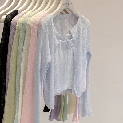 2025新款韩版薄款防晒短款两件套