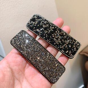 高级感镶钻发夹边夹女水钻侧边刘海夹后脑勺碎发一字夹发卡发饰新