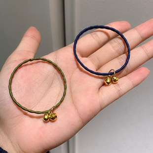 有声音铃铛头绳圣诞节细皮筋耐用时尚 手链两用饰品简约扎马尾发绳