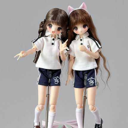 特六分娃衣 Azone 二代 M 体通用 POLO 衫短裤套装 BJD 娃衣现货