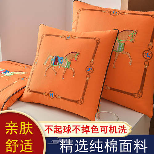 纯棉抱枕被子两用午睡靠垫毯子