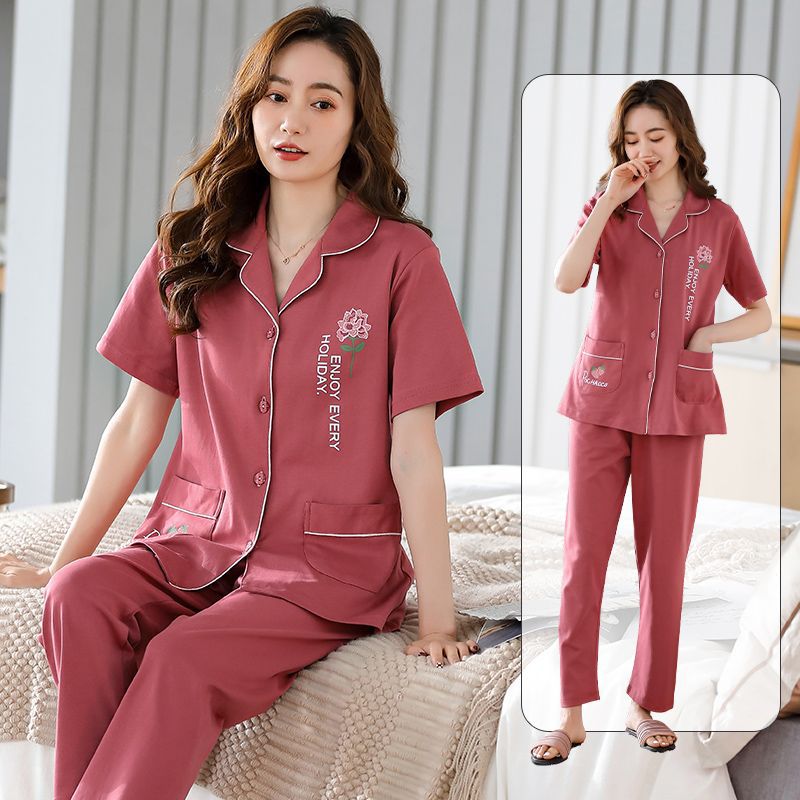 100%纯棉家居服套装女士