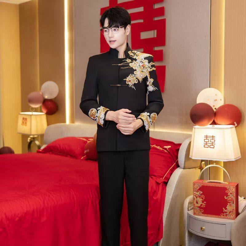 男士秀禾服2025新款中式新郎结婚婚服敬酒礼服高级龙凤褂唐装大码,女装/女士精品,秀禾服,淘宝优惠券,粉丝福利购,淘宝优惠卷