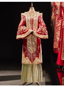 秀禾服新娘新款大码胖mm结婚婚服2025孕妇中式婚纱重工礼服出阁服