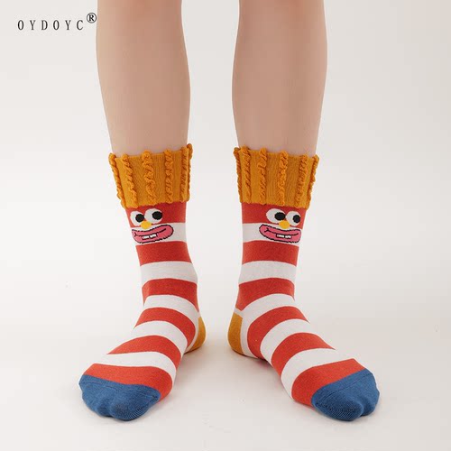 OYDOYC女棉袜个性创意潮袜中筒袜