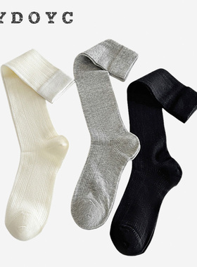OYDOYC夏天超薄白色袜子女中筒袜长袜日系百搭长筒小腿袜jk堆堆袜