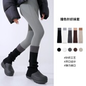 瑜伽裤 袜套堆堆袜秋冬配雪地靴鲨鱼裤 打底裤 小腿袜女针织腿套长筒