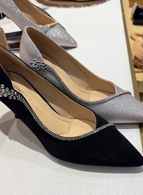 COMELY康莉女鞋2026春季商场新款细高跟浅口尖头时尚单鞋KYQ61132