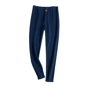 意大莱男士加绒加厚贴护高腰驼绒保暖裤加肥加大打底修身棉裤2696