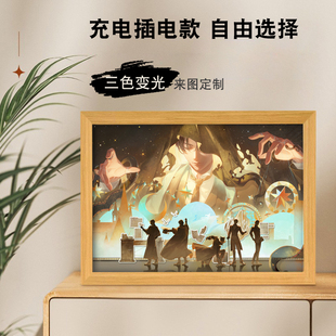 诡秘之主克莱恩阿蒙伦纳德周边奥黛丽动漫愚者相框镜子灯光画夜灯