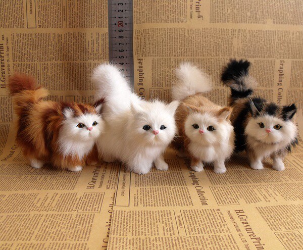 仿真猫咪会叫动物摆件闺蜜结婚礼品创意diy家居安装客厅摆件饰品