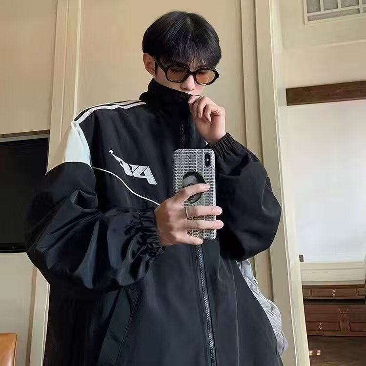 2025春秋痞帅外套男ins高街潮牌港风日系原宿风韩版潮流宽松夹克,男装,夹克,淘宝优惠券,粉丝福利购,淘宝优惠卷