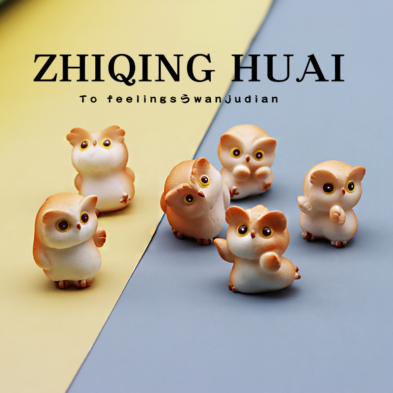 独立盲袋微缩迷你仿真猫头鹰卡通