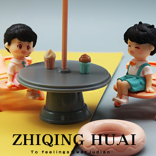 迷你过家家玩具仿真沙滩座椅子游泳圈bj男孩女孩可爱一套公仔模型