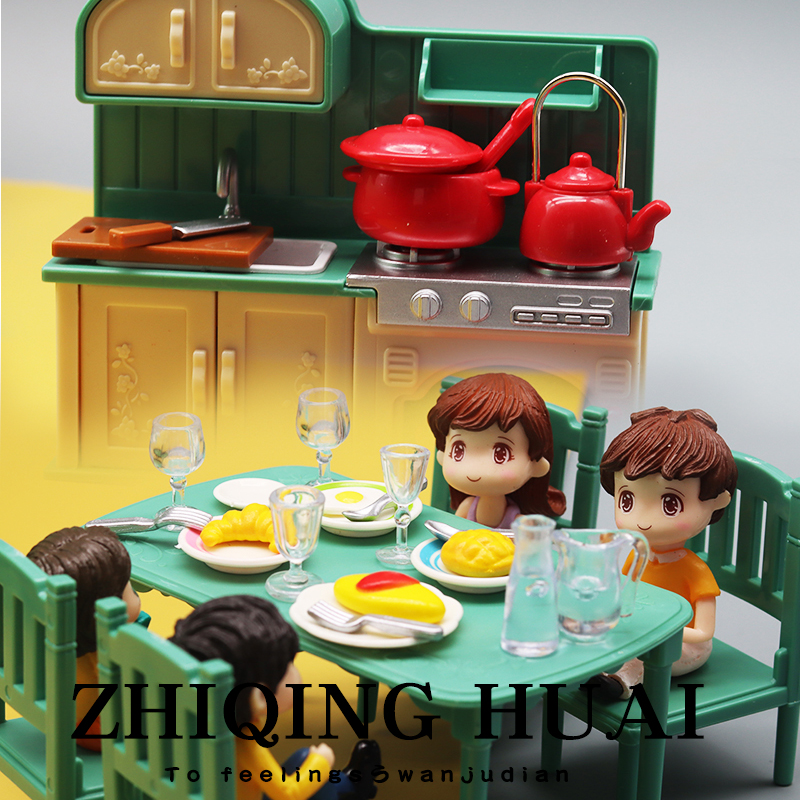 厨房桌椅套餐过家家玩具一套摆件