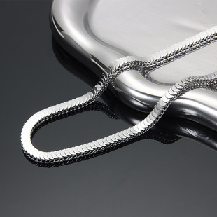 个性设计钛钢项链男女鱼鳞层次鳞片锁骨链不掉色水波颈链欧美轻奢