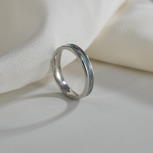 饰品4MM精工仿贝壳情侣戒指手饰