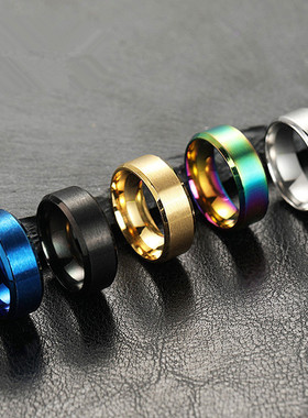 不锈钢饰品欧美珠宝8MM简约