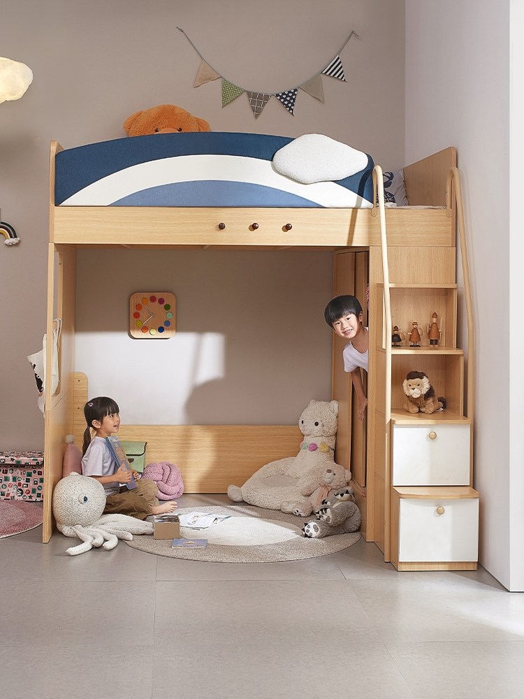 上床，多功能组合高低双层床，交错上下床带衣柜，中高床,住宅家具,高低/子母床,淘宝优惠券,粉丝福利购,淘宝优惠卷