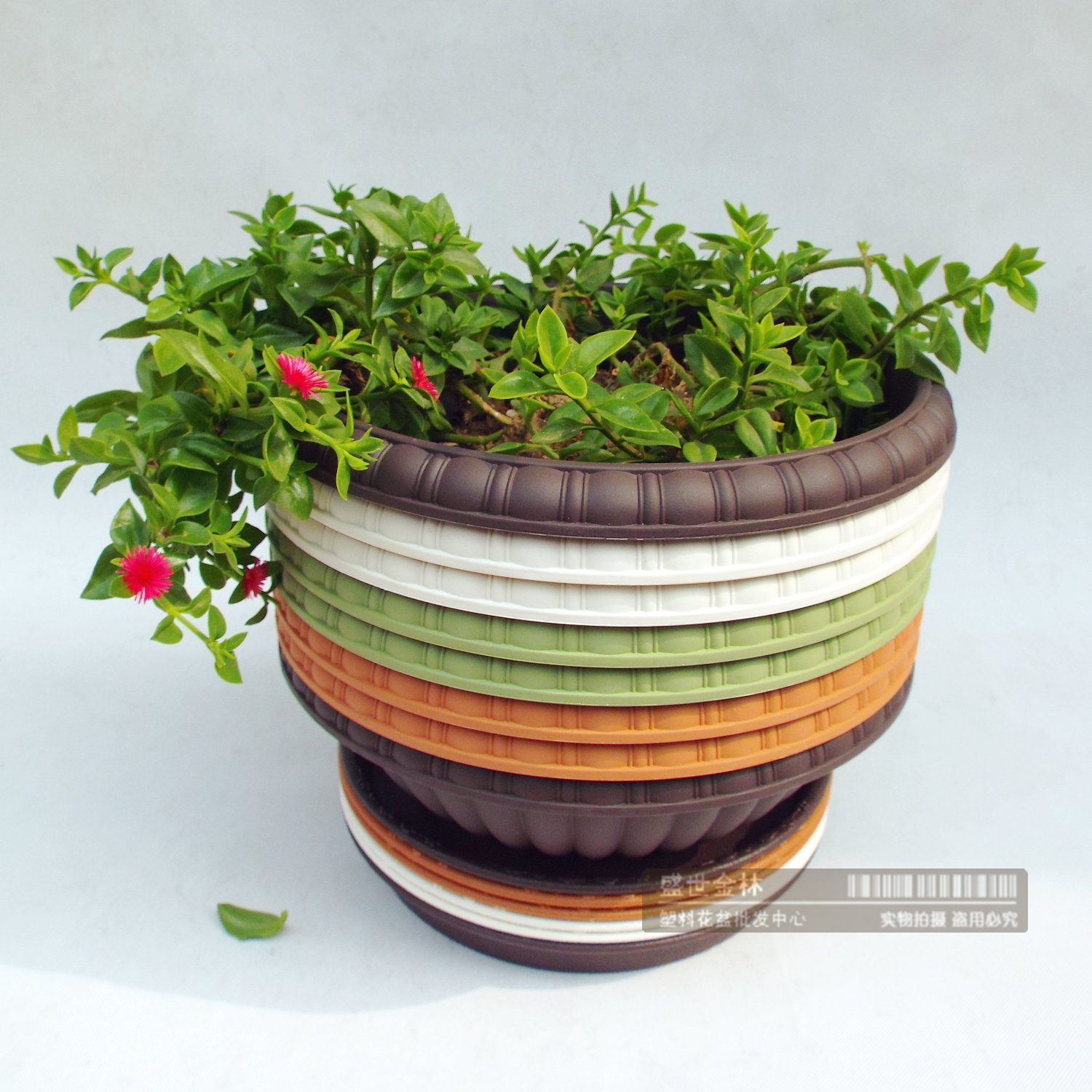 绿萝专用大花盆多肉树脂圆形加厚花盆树脂四脚花盆吊兰盆