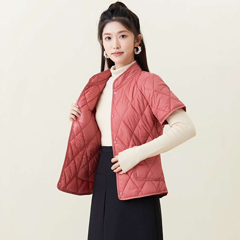 2024棉衣女短款内穿轻薄小棉袄秋冬季立领保暖羽绒棉内胆修身打底