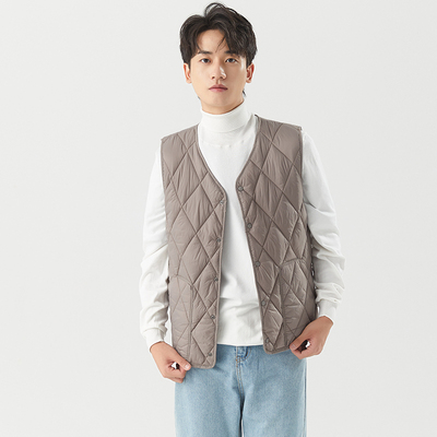 秋冬羽绒棉马甲内外修身